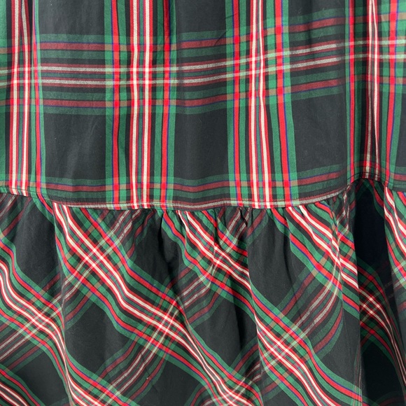 Free Assembly plaid tiered belted skirt midi holiday office casual 4 party - Picture 7 of 9
